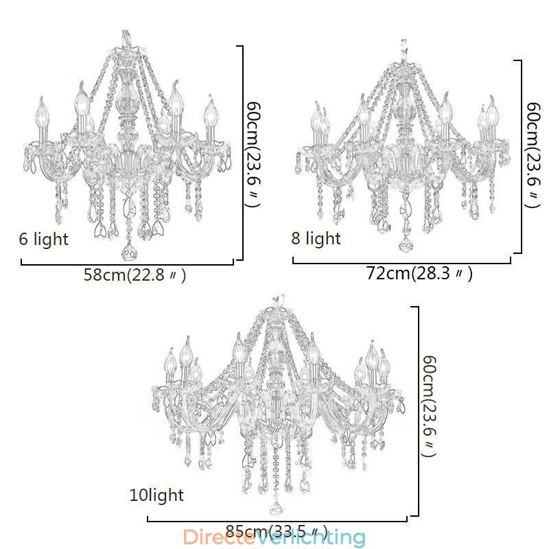 Grote kristallen kroonluchter luxe Europese hanglamp