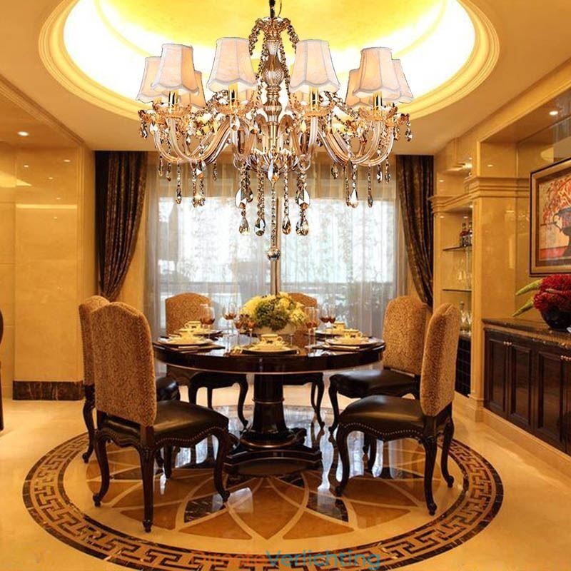 Grote kristallen kroonluchter luxe Europese hanglamp