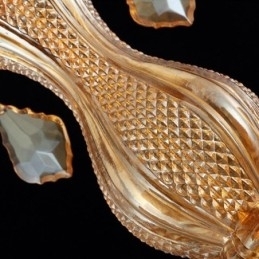 Grote luxe kristallen kroonluchter Europese amber plafondlamp