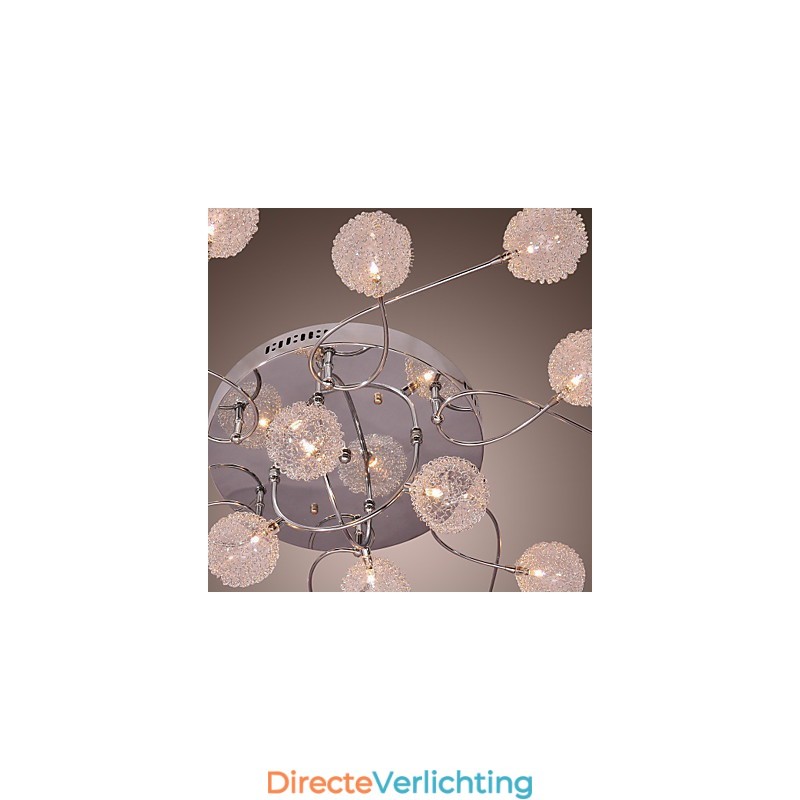 G4 ijzeren inbouwlamp met aluminium kappen