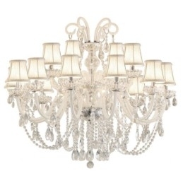 Grote Europese kristallen kroonluchter witte hanglamp