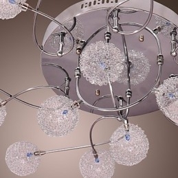 G4 ijzeren inbouwlamp met aluminium kappen
