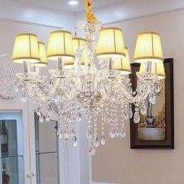 Moderne kristallen kroonluchter Europese transparante hanglamp