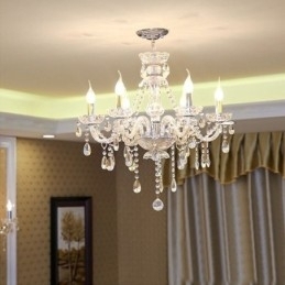 Moderne kristallen kroonluchter Europese transparante hanglamp