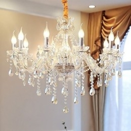 Moderne kristallen kroonluchter Europese transparante hanglamp