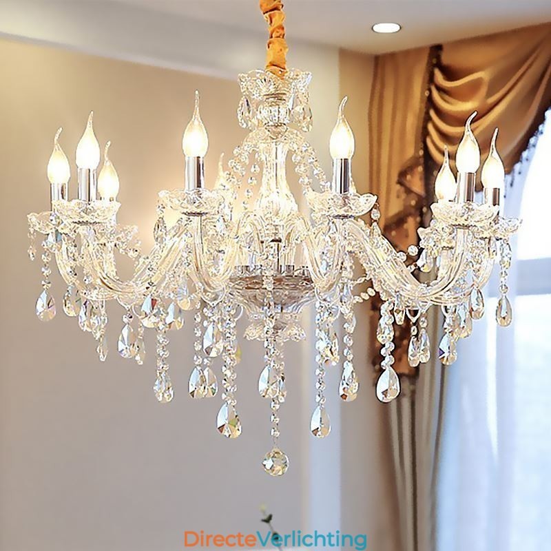 Moderne kristallen kroonluchter Europese transparante hanglamp