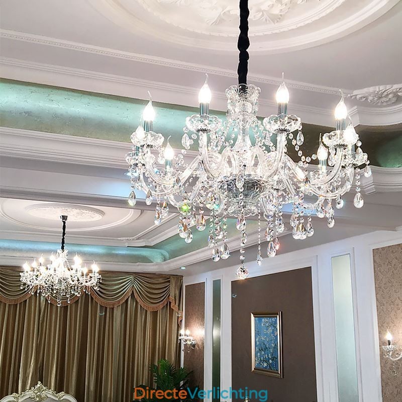 Moderne kristallen kroonluchter Europese transparante hanglamp