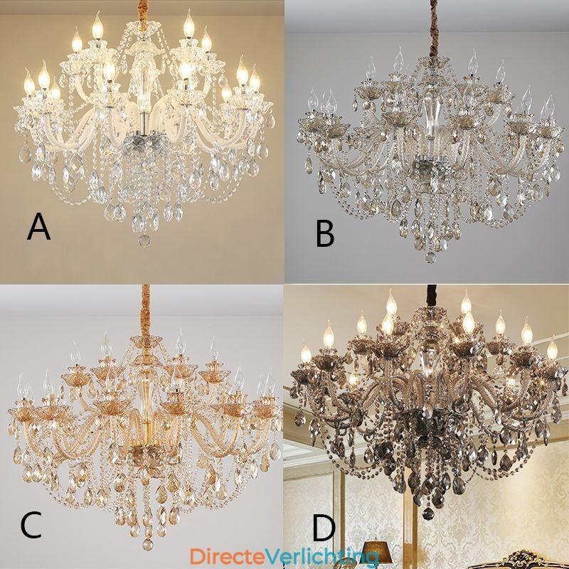 Luxe kristallen kroonluchter Europese elegante hanglamp