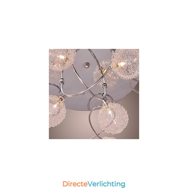 G4 ijzeren inbouwlamp met aluminium kappen