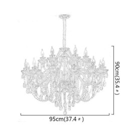 Europese Kristallen Kroonluchter Luxe Cognac Hanglamp