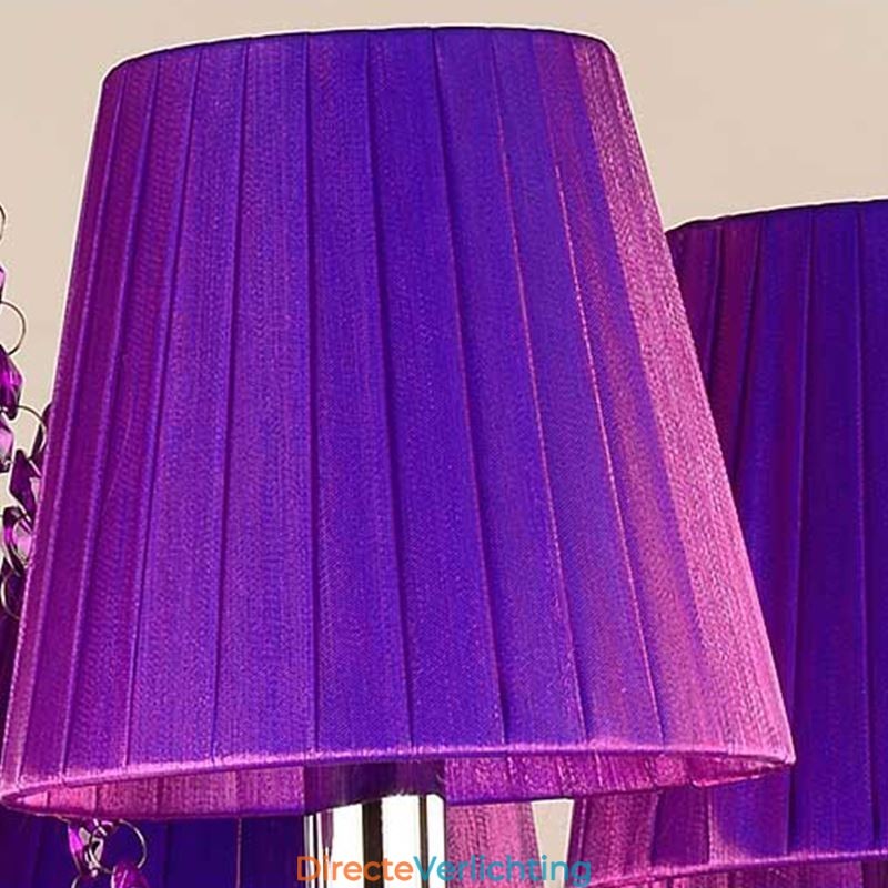 Europese stijl kristallen kroonluchter paarse hanglamp