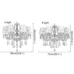 Elegante kristallen kroonluchter Europese stijl paarse hanglamp