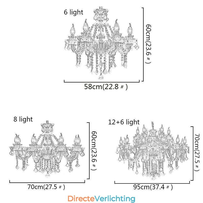 Europese kristallen kroonluchter rode kleur hanglamp
