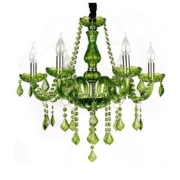 Europese stijl kristallen kroonluchter unieke groene hanglamp