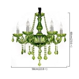 Europese stijl kristallen kroonluchter unieke groene hanglamp