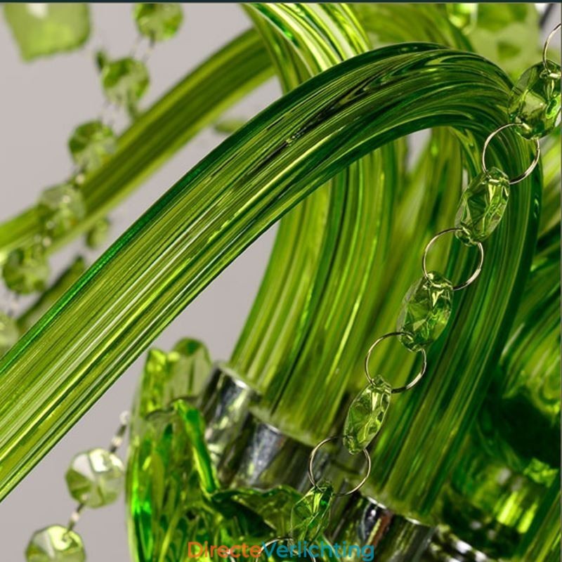 Europese stijl kristallen kroonluchter unieke groene hanglamp