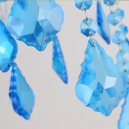 Elegante kristallen kroonluchter Europese blauwe hanglamp