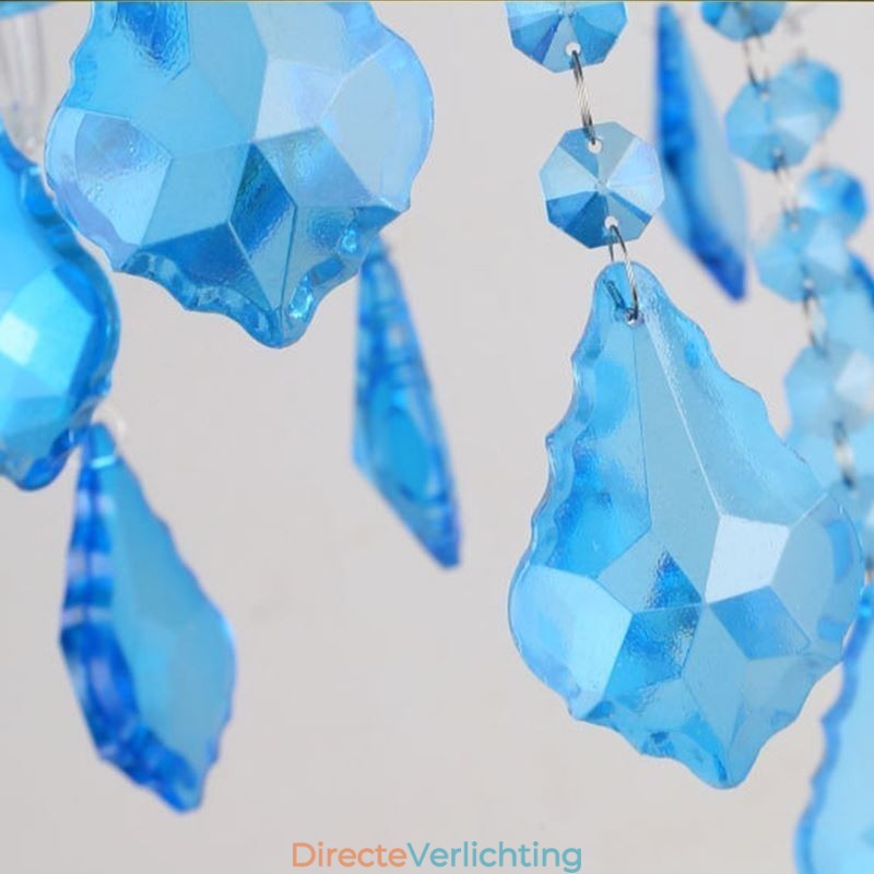 Elegante kristallen kroonluchter Europese blauwe hanglamp