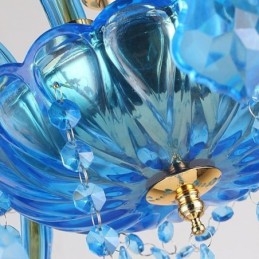 Elegante kristallen kroonluchter Europese blauwe hanglamp
