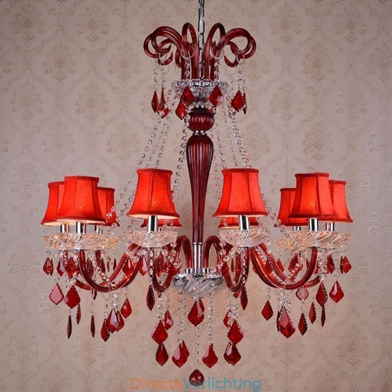 Retro Kristallen Kroonluchter Europese Zwarte Hanglamp