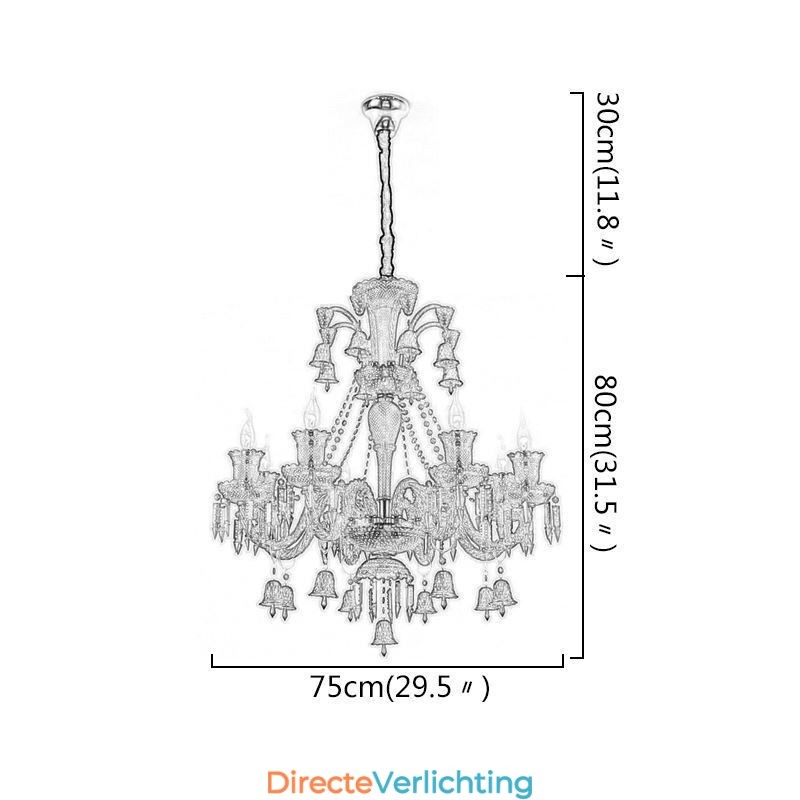 Kristallen plafondlamp Europese kroonluchter Ring Bells hanglamp