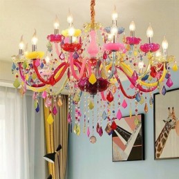 Kleurrijke Europese stijl kroonluchter luxe hanglamp