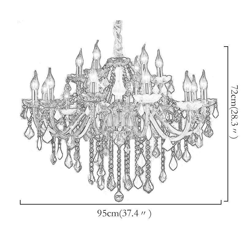 Kleurrijke Europese stijl kroonluchter luxe hanglamp