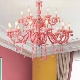 Elegante kristallen kroonluchter Europese grote hanglamp