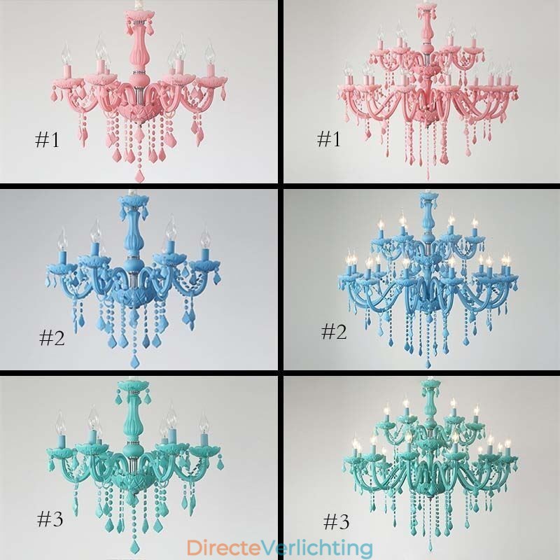 Elegante kristallen kroonluchter Europese grote hanglamp