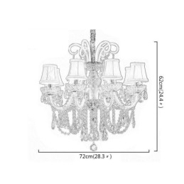 Elegante kristallen kroonluchter Europese witte hanglamp