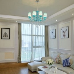 Creatieve kristallen kroonluchter Europese elegante hanglamp