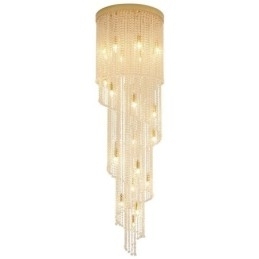 Moderne kristallen kroonluchter luxe trap kristallen plafondlamp met 19 lampen