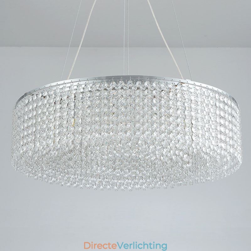 Moderne kristallen kroonluchter Europese luxe decoratieve plafondlamp met 12 lampen