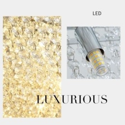Moderne kristallen kroonluchter Europese luxe decoratieve plafondlamp met 12 lampen