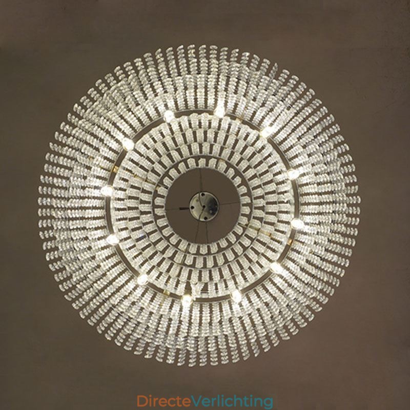 Moderne kristallen kroonluchter Europese luxe decoratieve plafondlamp met 12 lampen