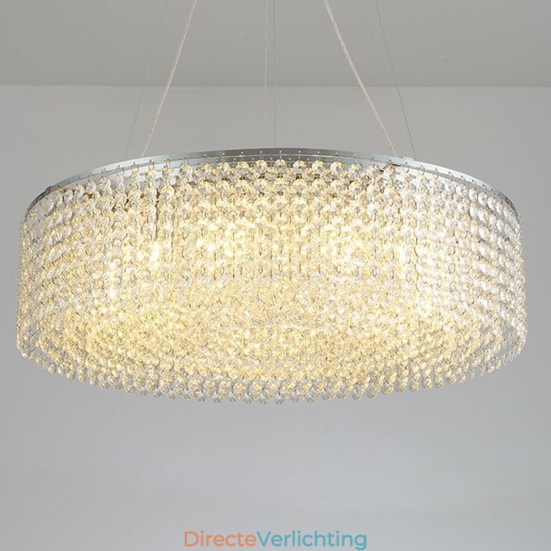 Moderne kristallen kroonluchter Europese luxe decoratieve plafondlamp met 12 lampen