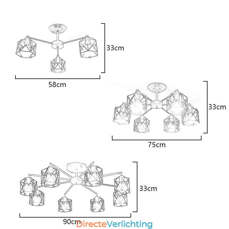 Moderne vogelkooi hanglamp ijzer decoratieve verlichting