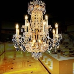 Europese luxe kristallen kroonluchter duplex trap hanglamp