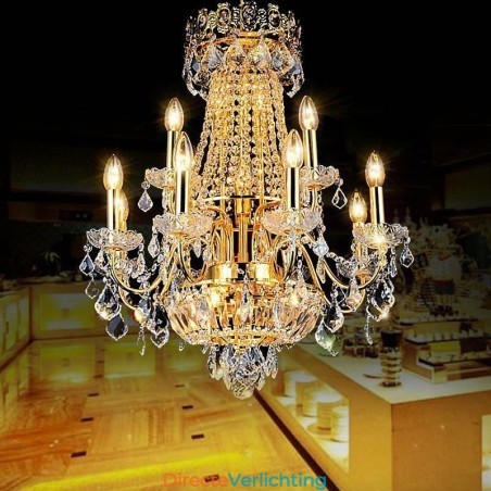 Europese luxe kristallen kroonluchter duplex trap hanglamp Europese luxe kristallen kroonluchter duplex trap hanglamp