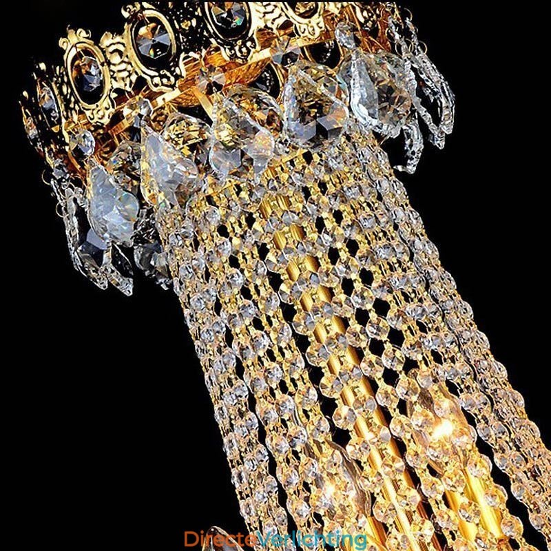Europese luxe kristallen kroonluchter duplex trap hanglamp