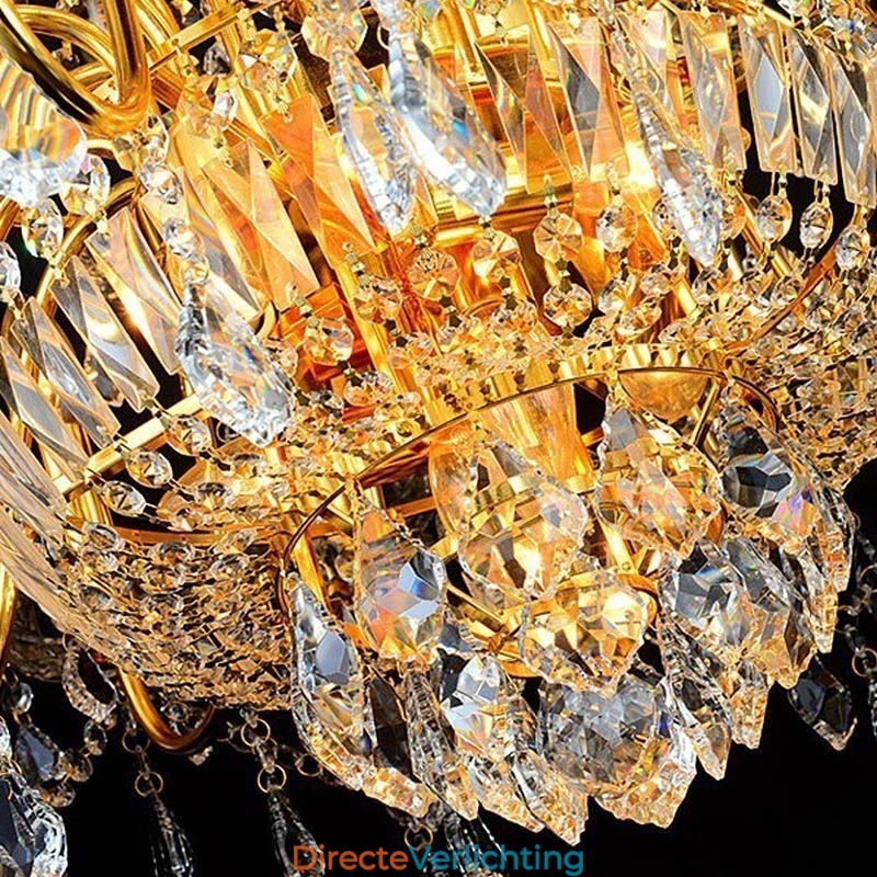 Europese luxe kristallen kroonluchter duplex trap hanglamp