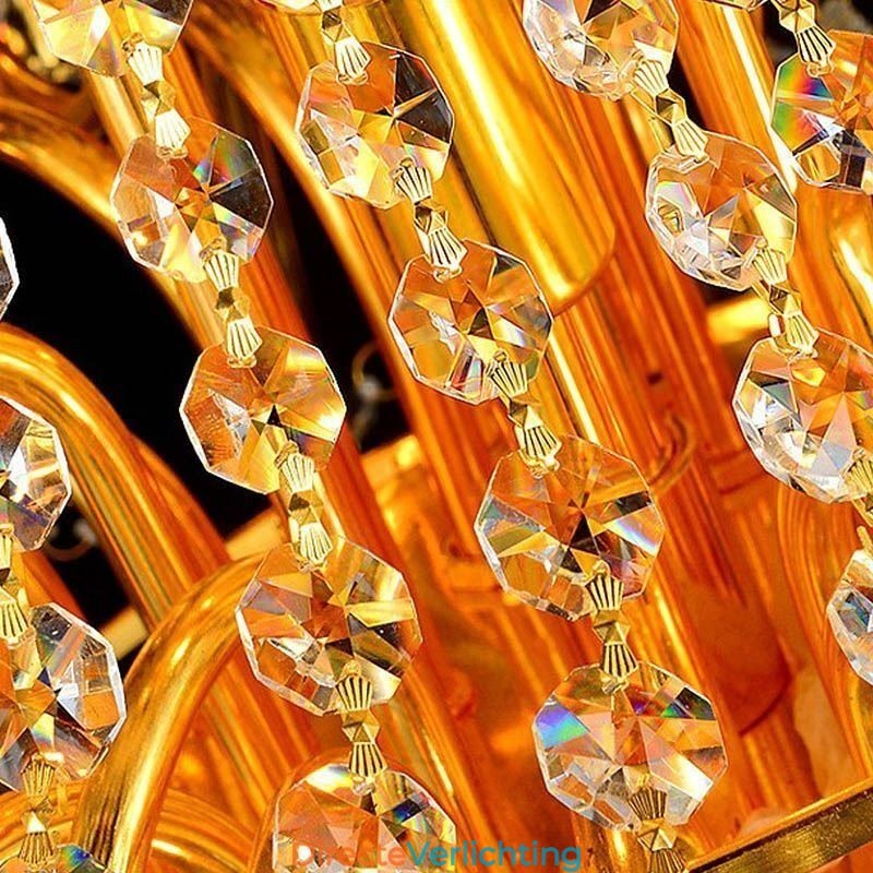 Europese luxe kristallen kroonluchter duplex trap hanglamp