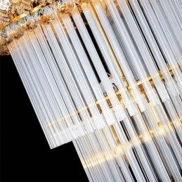 Retro Crystal Empire Kroonluchter Luxe Lange Hanglamp