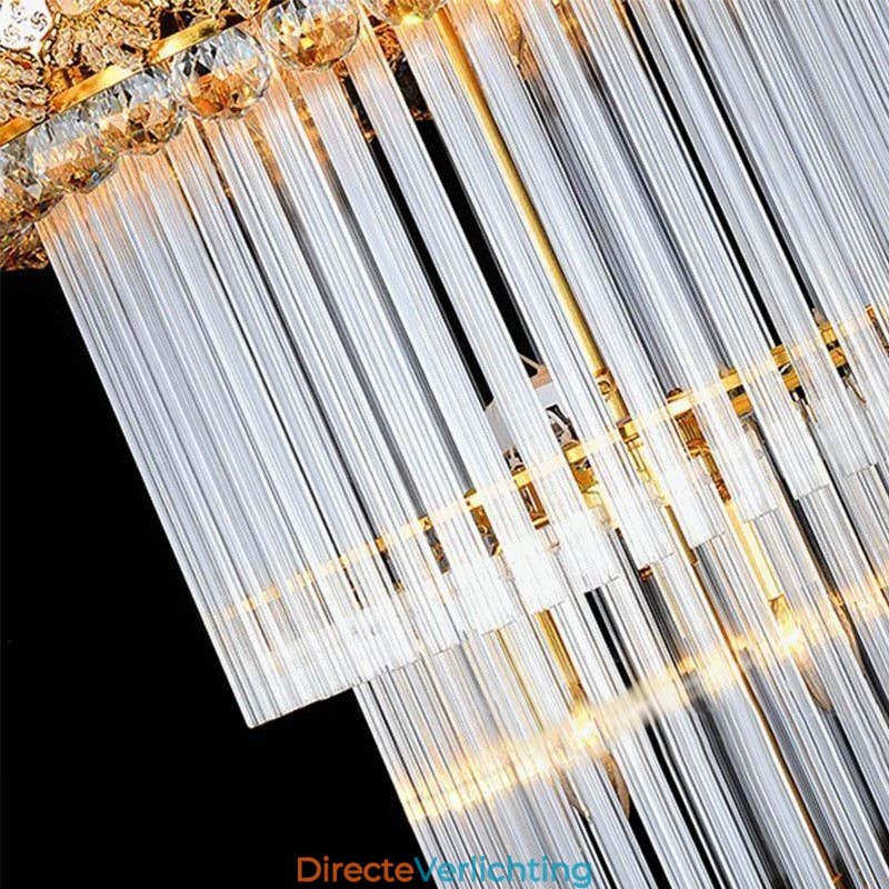 Retro Crystal Empire Kroonluchter Luxe Lange Hanglamp