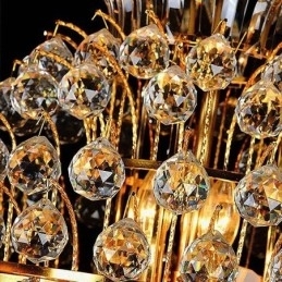 Retro Crystal Empire Kroonluchter Luxe Lange Hanglamp