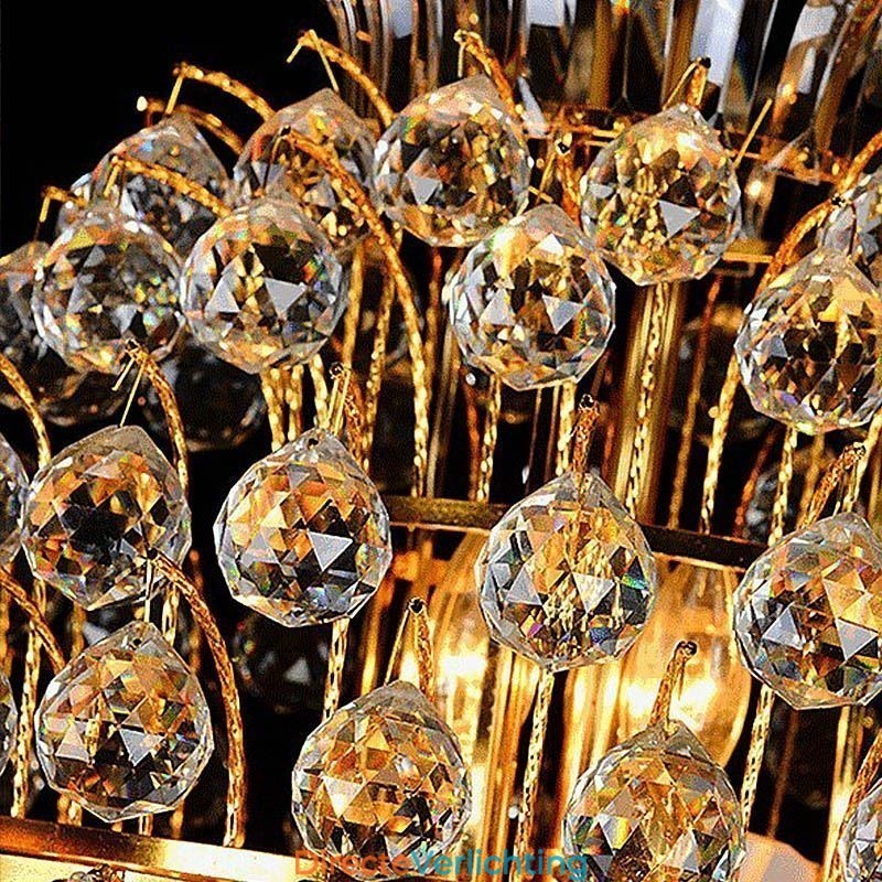Retro Crystal Empire Kroonluchter Luxe Lange Hanglamp