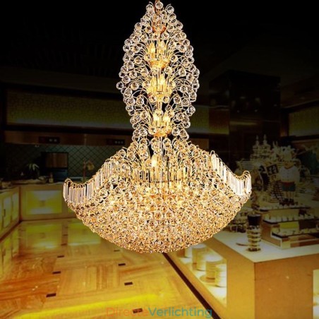 Europese Kristallen Empire Kroonluchter Grote Gouden Hanglamp Europese Kristallen Empire Kroonluchter Grote Gouden Hanglamp