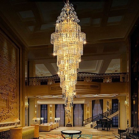 Elegante kristallen Empire kroonluchter Europese luxe lange hanglamp Elegante kristallen Empire kroonluchter Europese luxe lange hanglamp