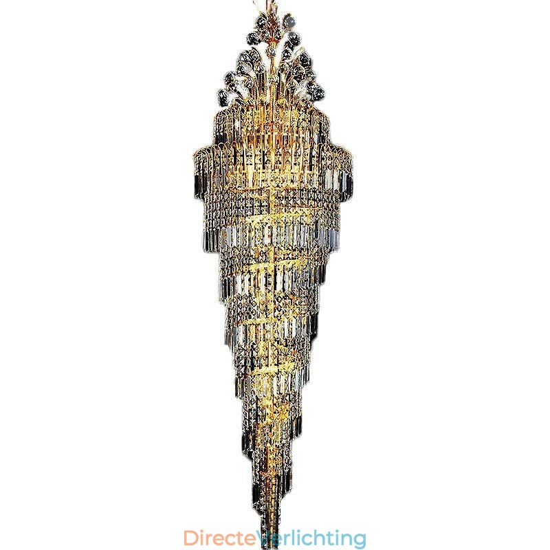 Elegante kristallen Empire kroonluchter Europese luxe lange hanglamp
