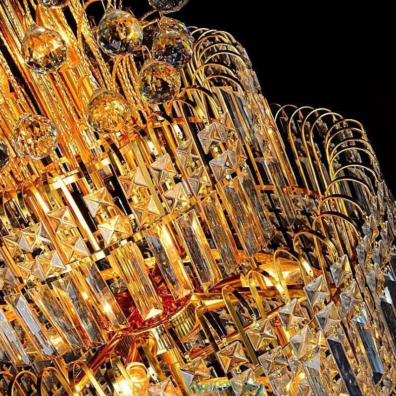 Elegante kristallen Empire kroonluchter Europese luxe lange hanglamp